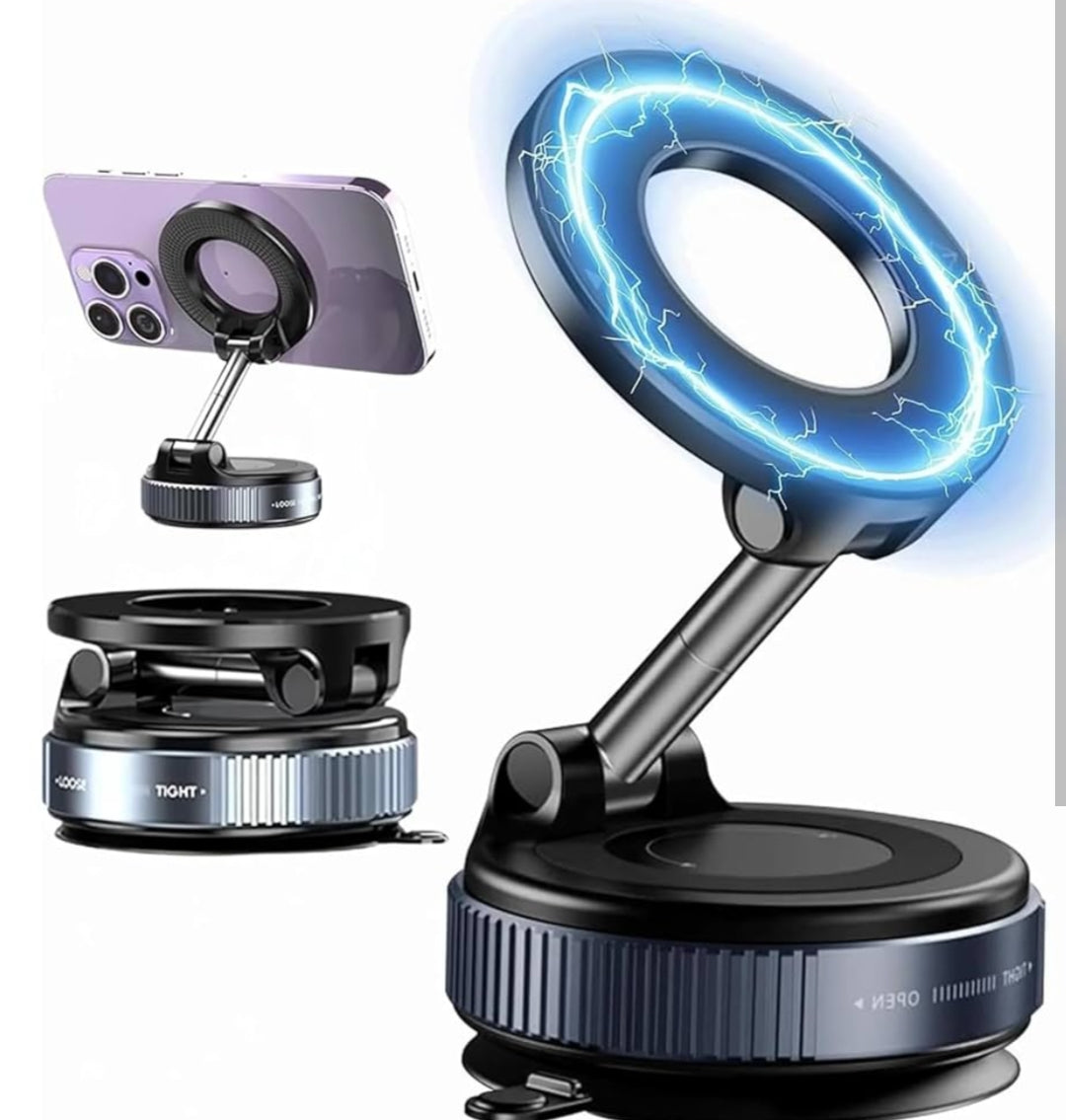 K007 Vacuum Suction Magnetic 360° Rotatable 180° Foldable Magnetic Car Mobile Holder
